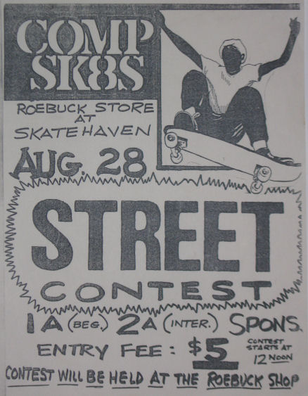 Street contest flier @ 1987 (art by John Waight)