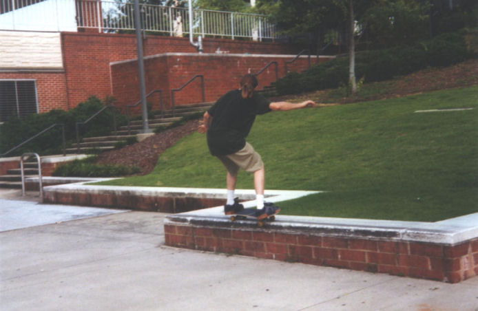 Griffin grinding ledges at UAB Library