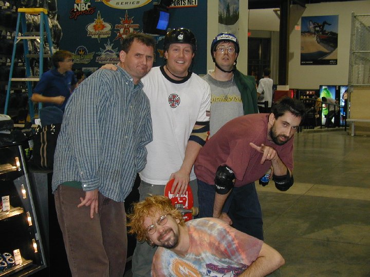 ATL posse at Vans Skatepark (l-to-r: Tidwell, Solomon, T-Dawg, LeMay, and Jamie(kneeling))