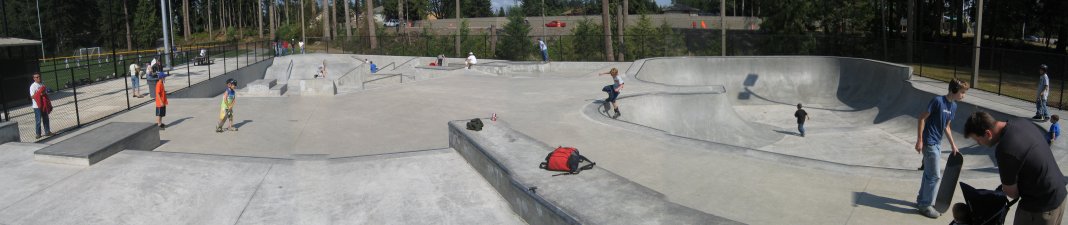 Mill Creek Skatepark overview in Seattle @ late July 2004