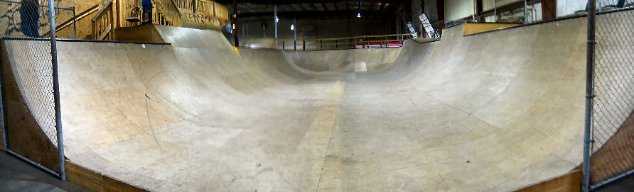 Ollie's Skatepark 40 ft wide, 6 ft high mini-ramp at AoS-fest III
