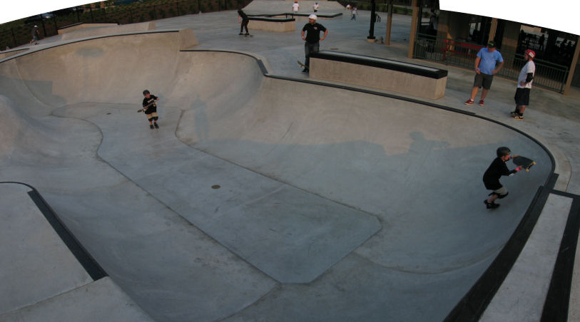 View of right side of flow bowl
