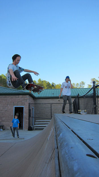 Jacob popping a nice ollie