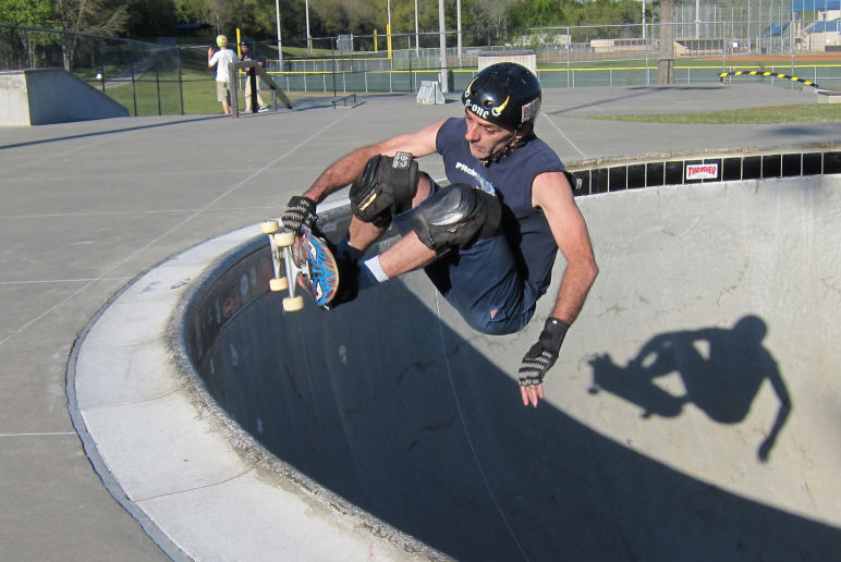 Eddings pads up for a frontside air